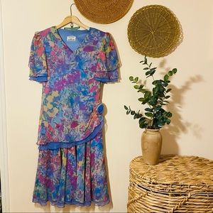 Vintage Ann Hobbs for Cattiva Floral Dress